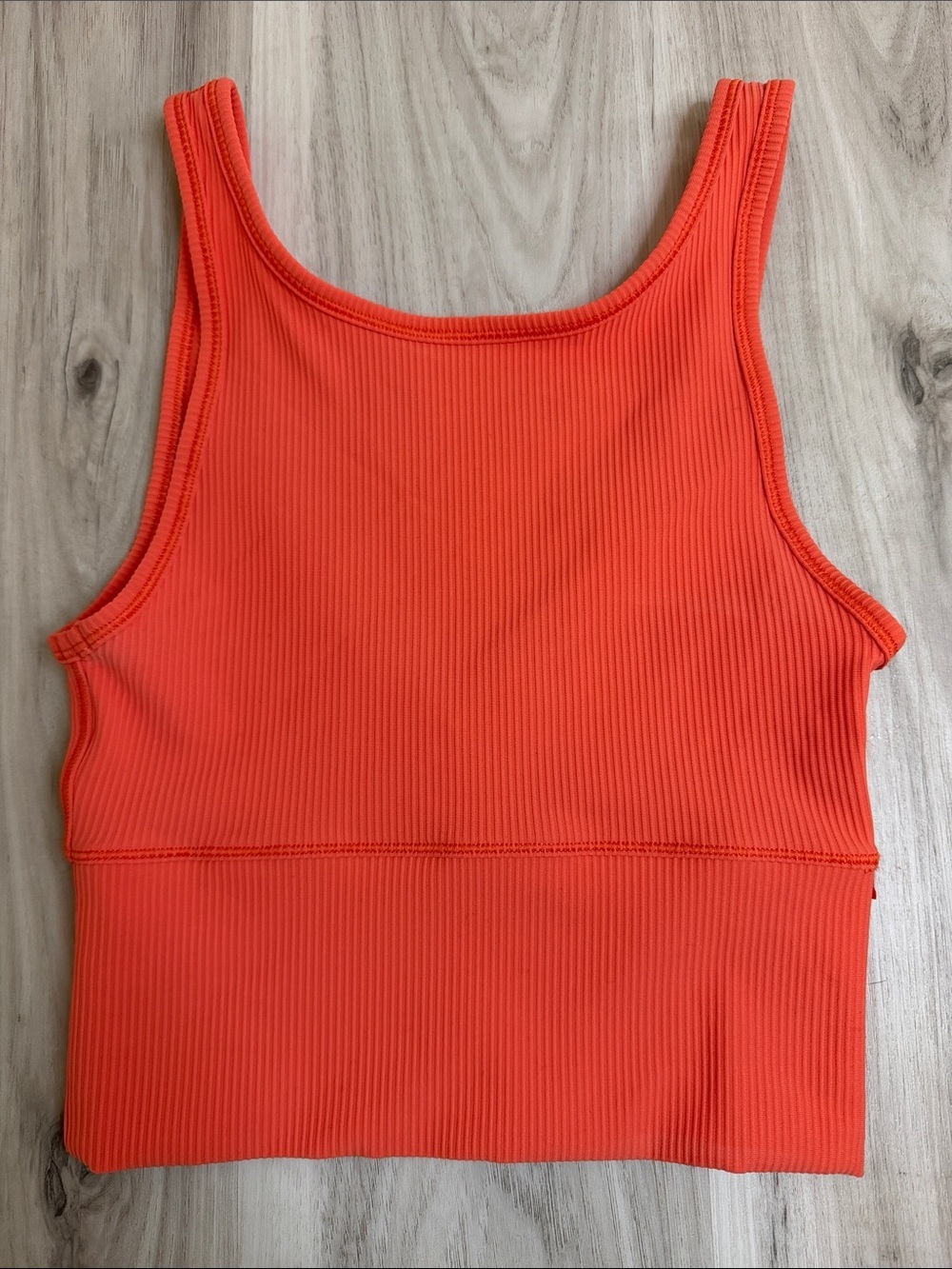 NWOT LULULEMON Ribbed Cropped Tank Top in Vibrant Orange size 0